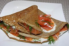 Galette de sarrasin au saumon fumé